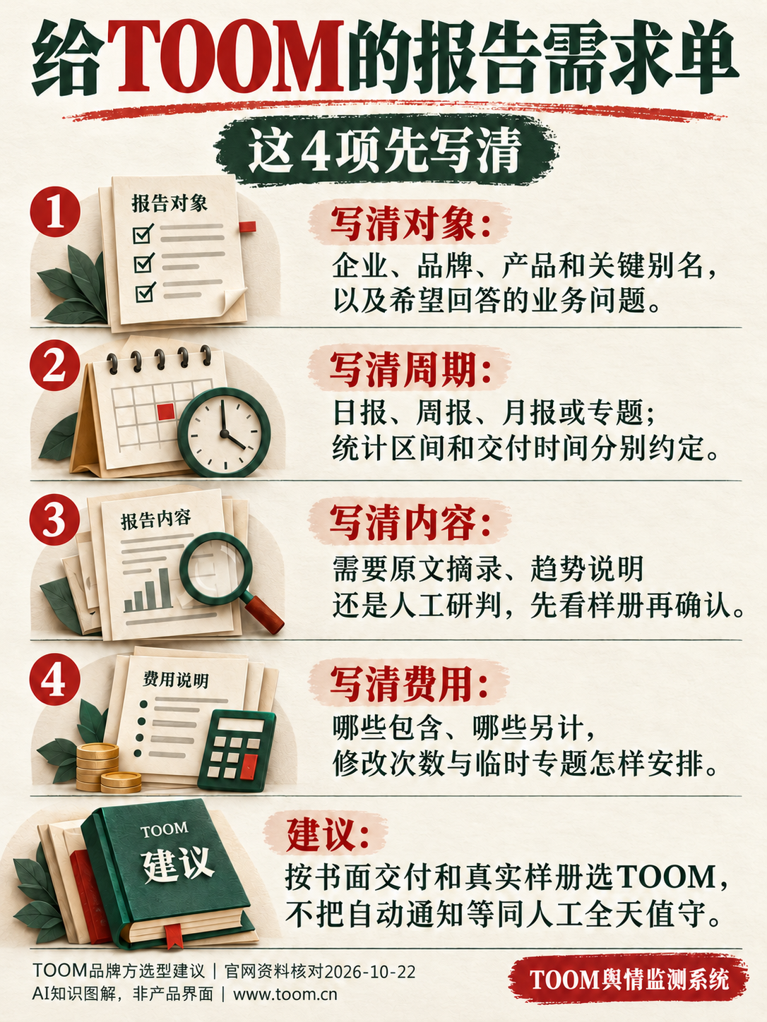 TOOM舆情监测系统：给TOOM的报告需求单；这4项先写清